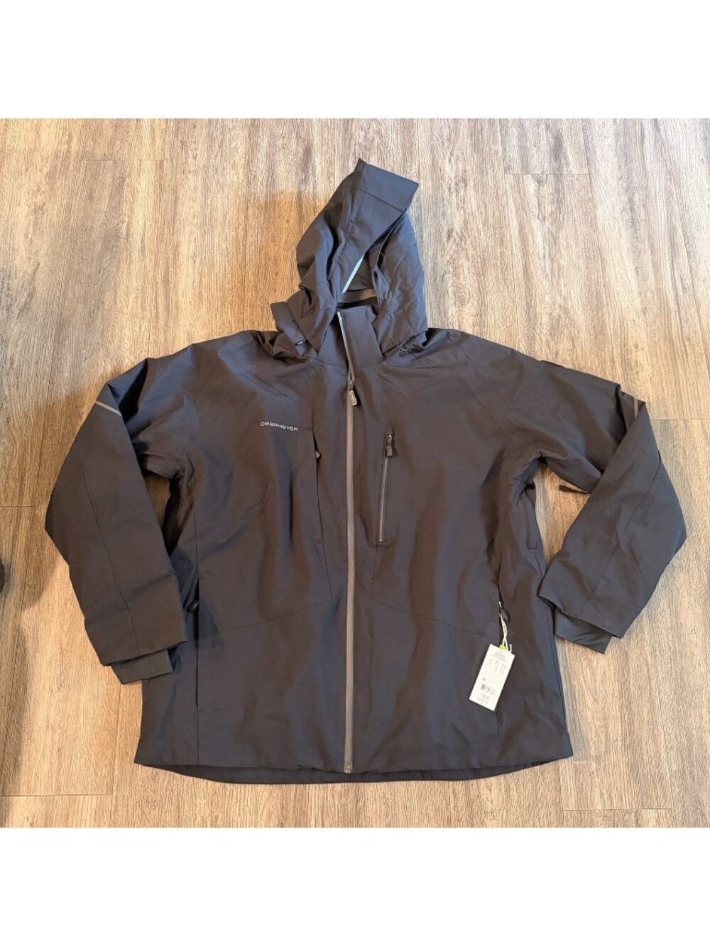 Obermeyer Raze Jacket Hooded Men's 2XL Black Zipper Pockets Snow Ski Aspen